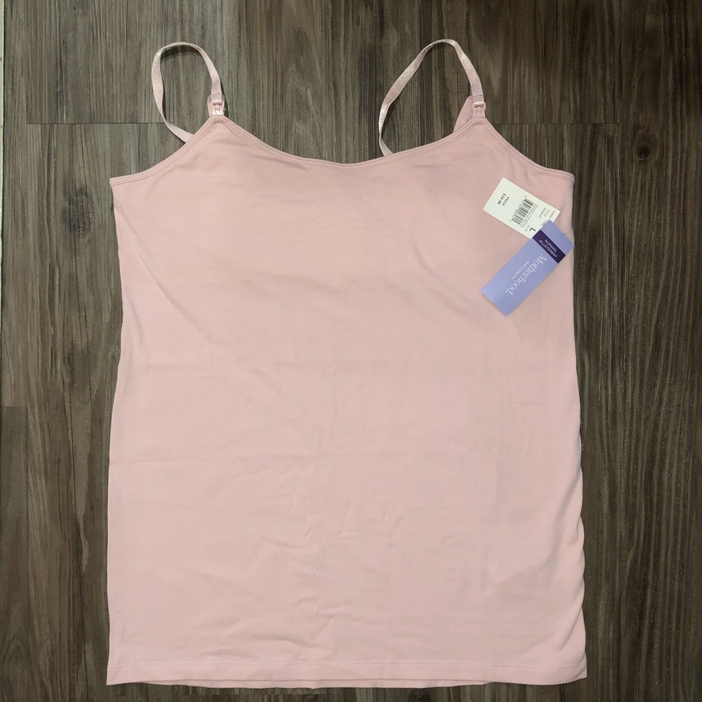 Clip Down Nursing Cami (Chalk Pink, Size L)